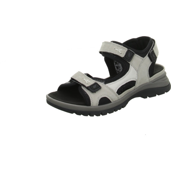 Waldläufer Sandale schwarz-grau-stein