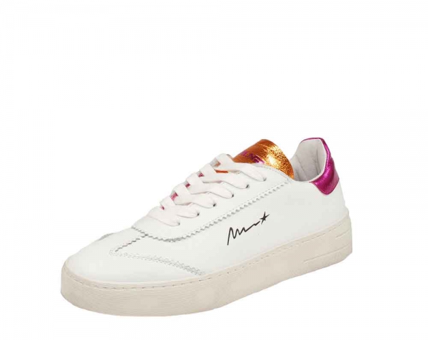 Meline Sneaker bianco-moon-arancio-fuxia