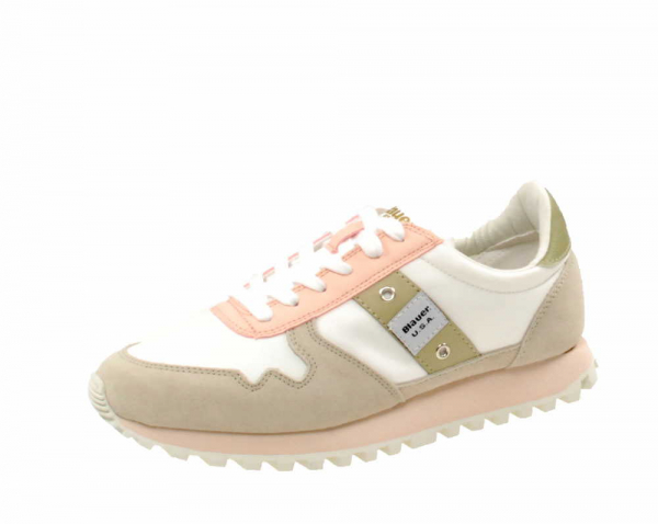 Blauer Sneaker white pink