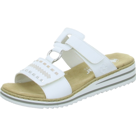 Rieker Pantolette weiss argento rosegold