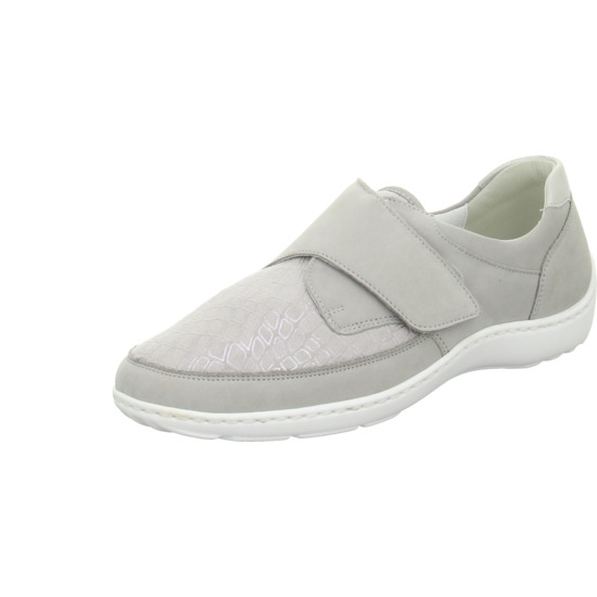Waldläufer Klettslipper stein silber