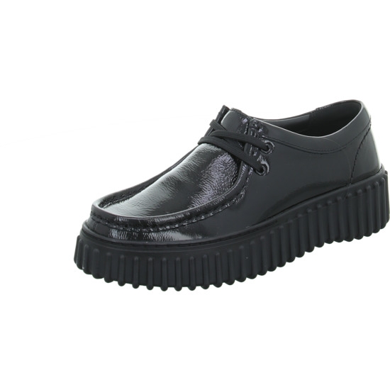Clarks Schnürschuh black patent