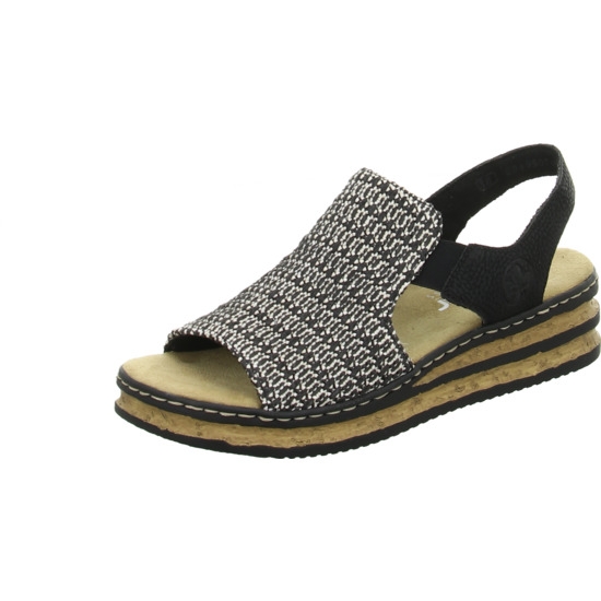 Rieker Sandale schwarz sand