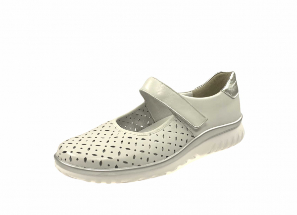 Semler Klettslipper weiss/silber